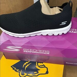 Skechers Black Performance Slip-Ons